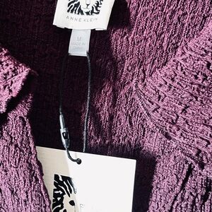 Anne Klein Deep Plum Textured Jacket
